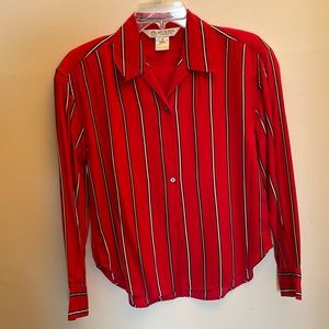 Austin Reed striped red long sleeve blouse